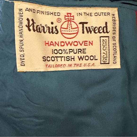 Botany 500 Sport Coat mens 40S Vintage Blazer Harris Tweed Wool Gray Single Vent - Picture 10 of 15